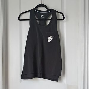Nike Women’s Black Tank Top with Pocket Logo